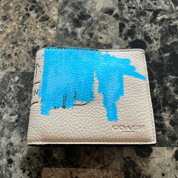 Coach Men's Blue and White Wallet - Picture 1 of 4